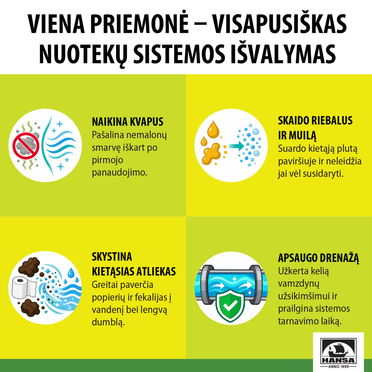 Bakterijų ir fermentų mišinys septikams