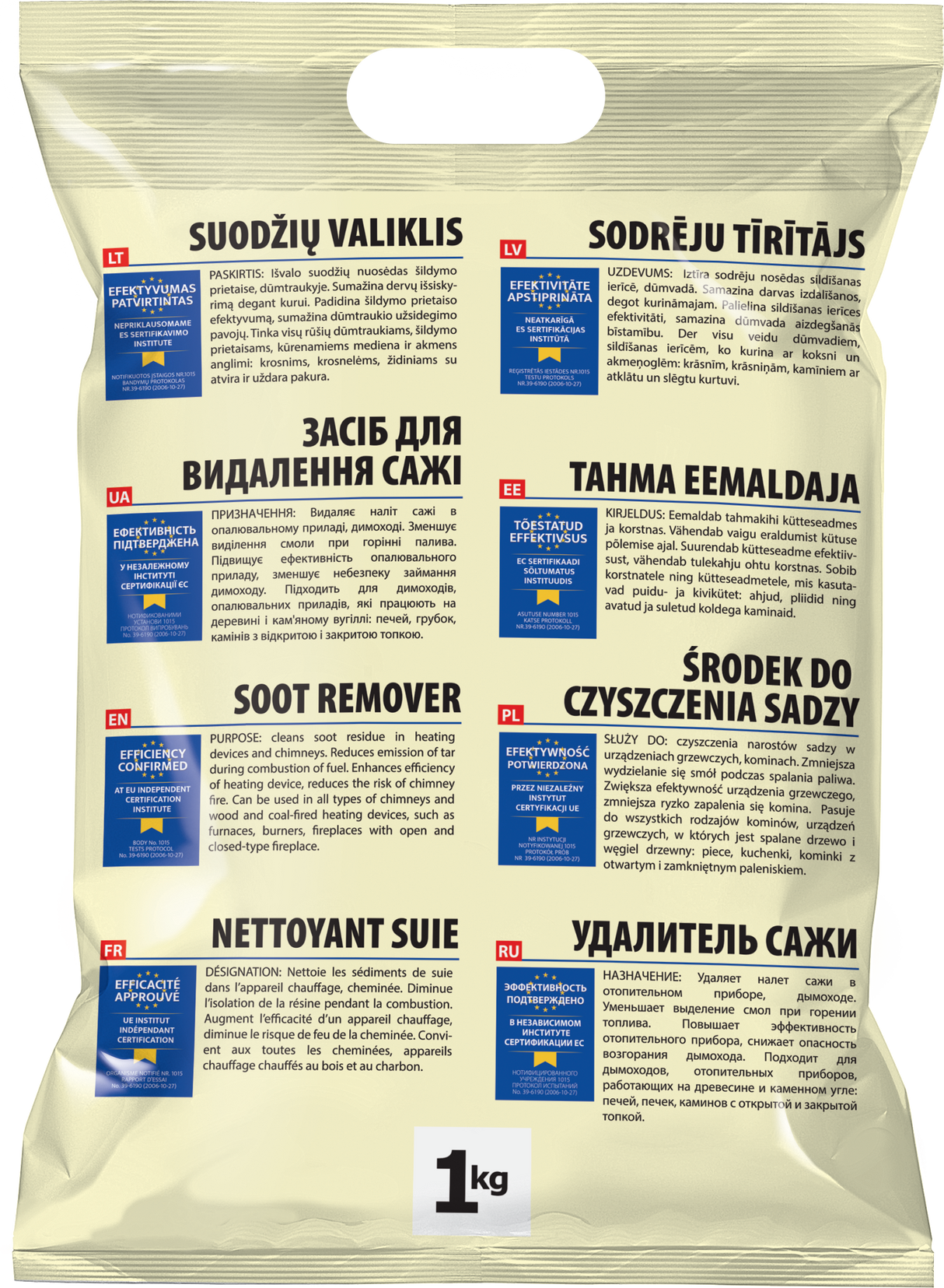 Hansa suodžių šalinimo priemonė kaminams – efektyviam suodžių valymui