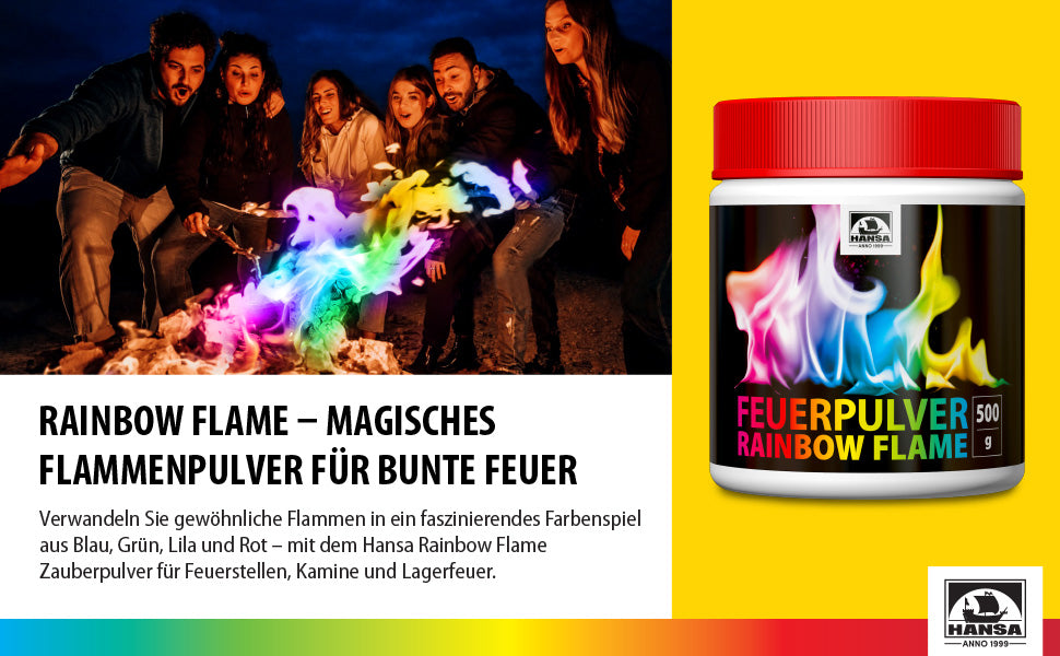Hansa Fire Rainbow spalvotos ugnies efektas – spalvingam ugnies efektui sukurti