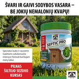Priemonė kvapų mažinimui lauko tualetuose