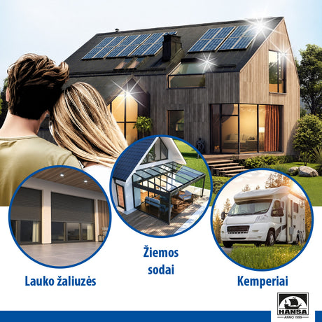 Teleskopinis šepetys saulės elektrinių modulių valymui.
