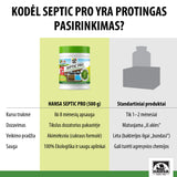 Priemonė kvapų mažinimui septikuose ir valymo įrenginiuose